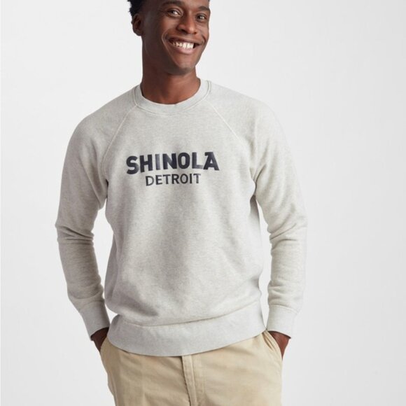 Shinola Detroit Logo Gray Crewneck Sweatshirt Size Large Unisex - Picture 5 of 5